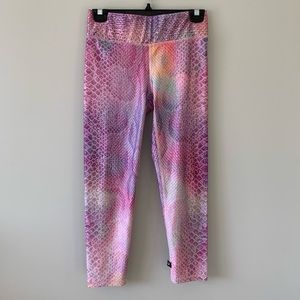 Terez Pink Python Capri Leggings Women's Size Small